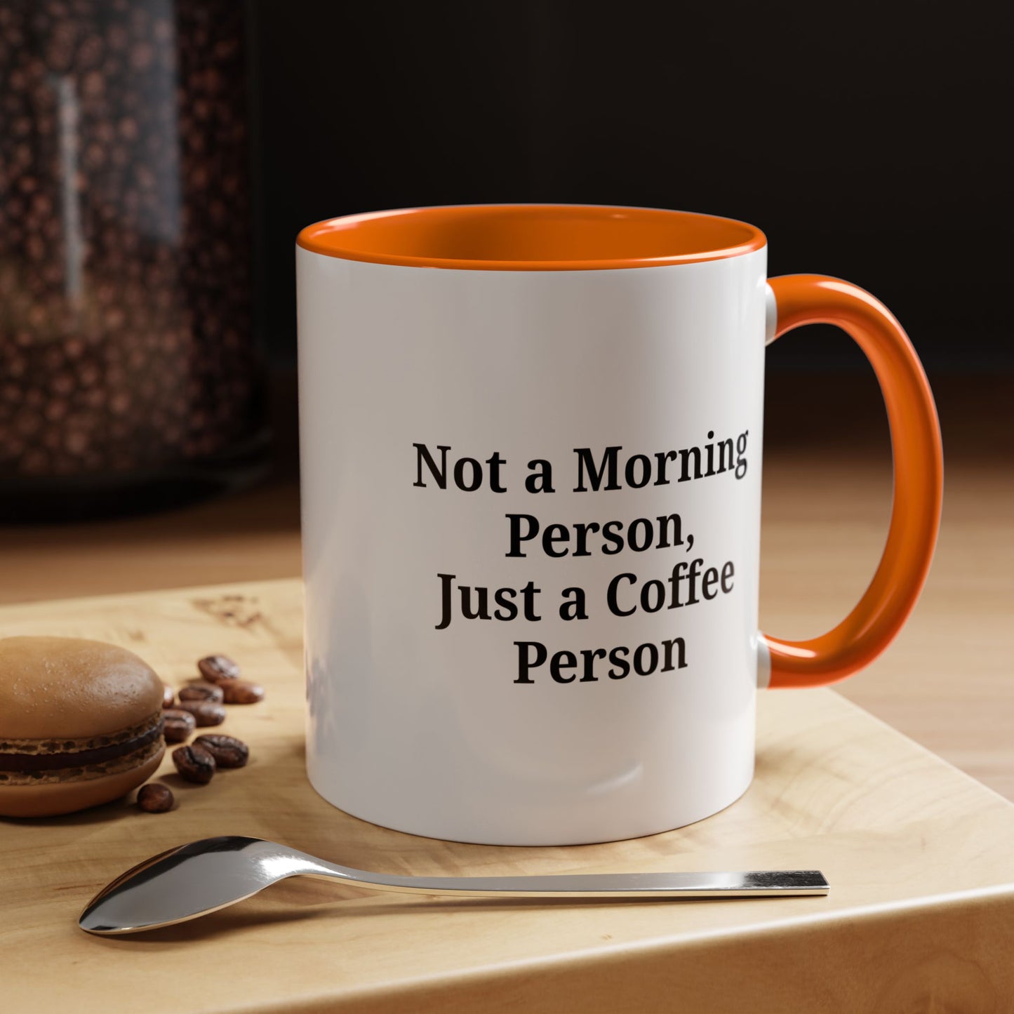 Coffee Lover's Accent Mug, Perfect for Gifting, Home Office Decor, Not a Morning Person, Coffee Enthusiast, Funny Coffee Mug