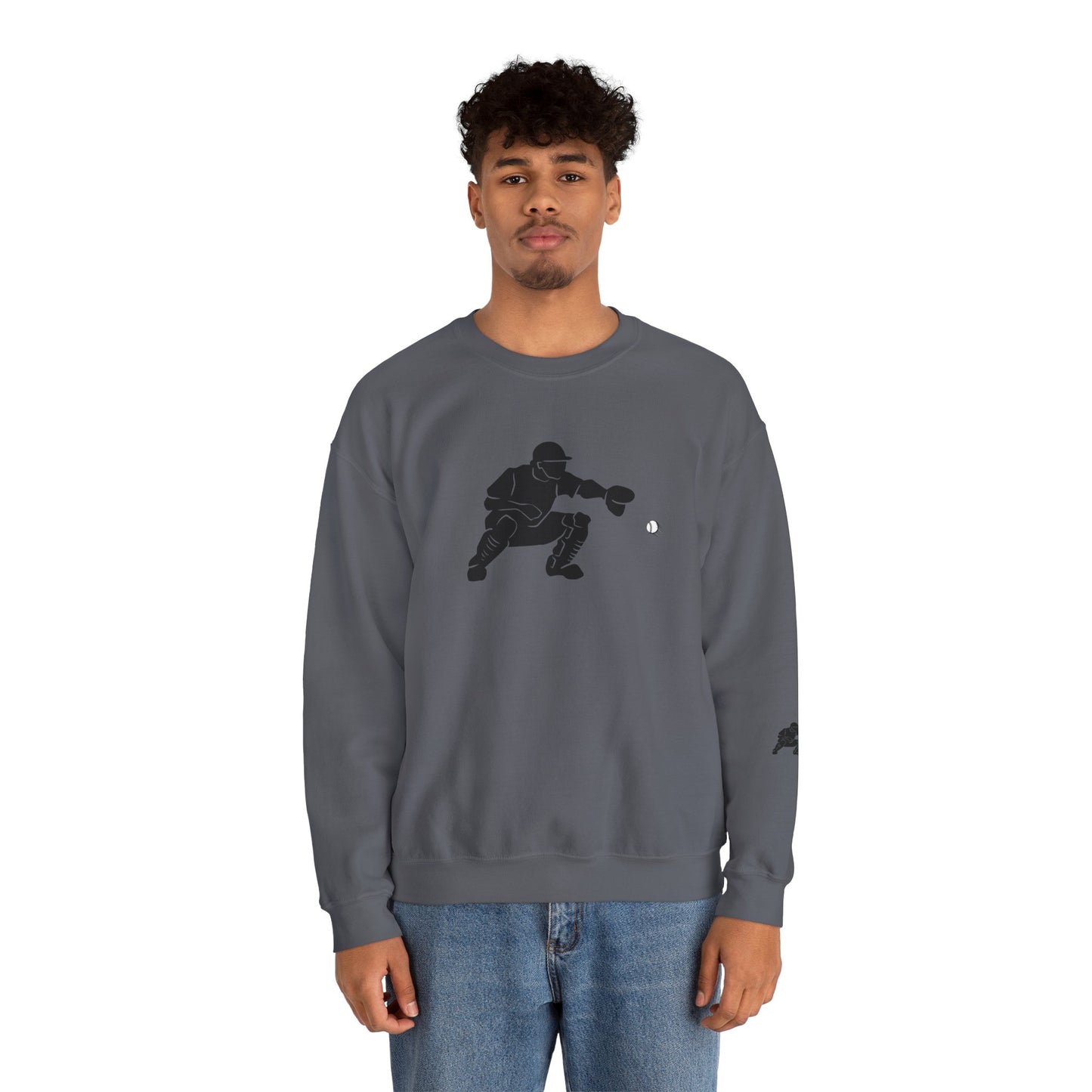 Baseball Catcher Crewneck Sweatshirt | Unisex Sports Apparel | Perfect for Game Days, Gifts, and Casual Wear | Baseball Lover's Gift
