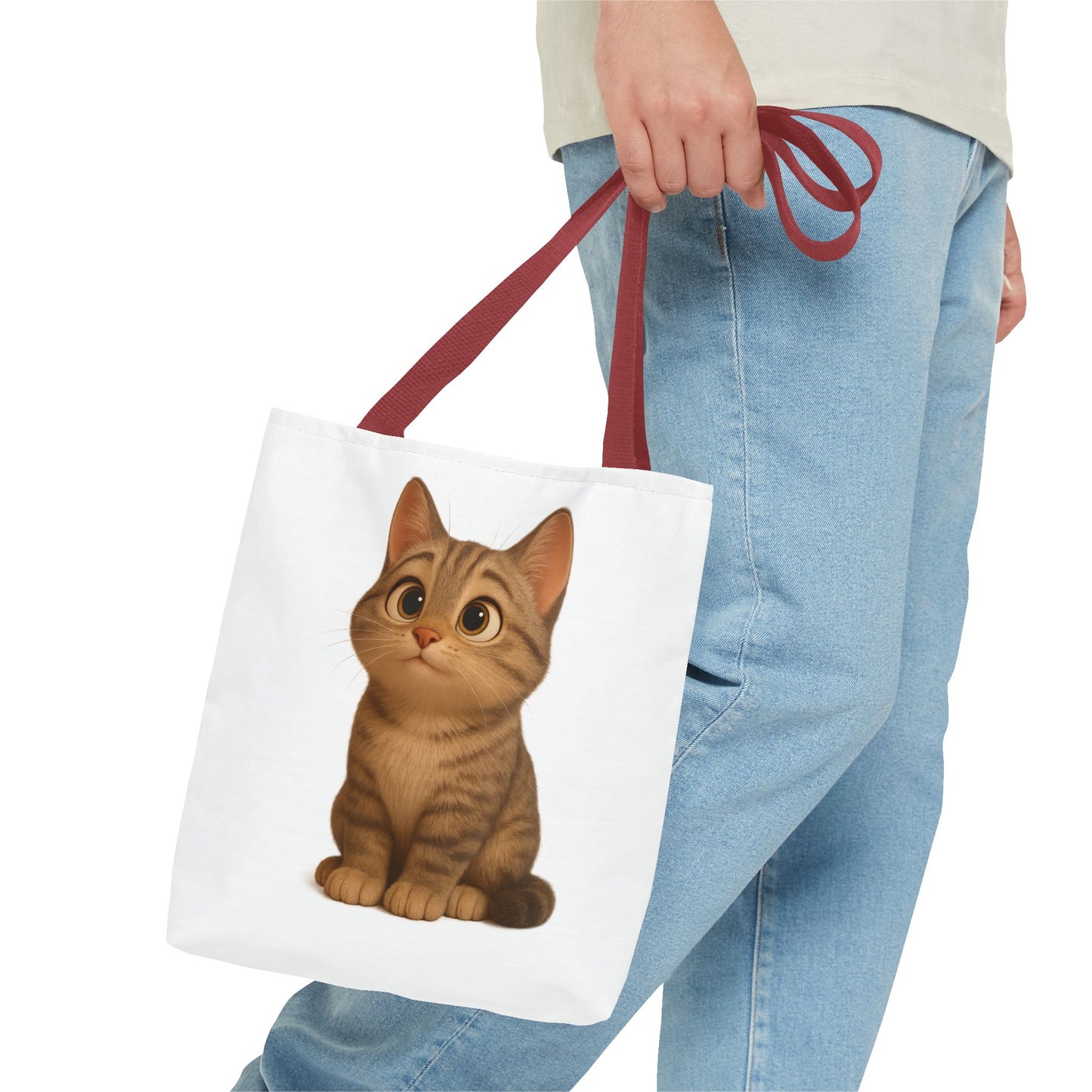 Cute Cat Tote Bag - Perfect for Animal Lovers, Eco-Friendly Carryall, Beach Bag, Shopping Tote, Gift for Cat Owners