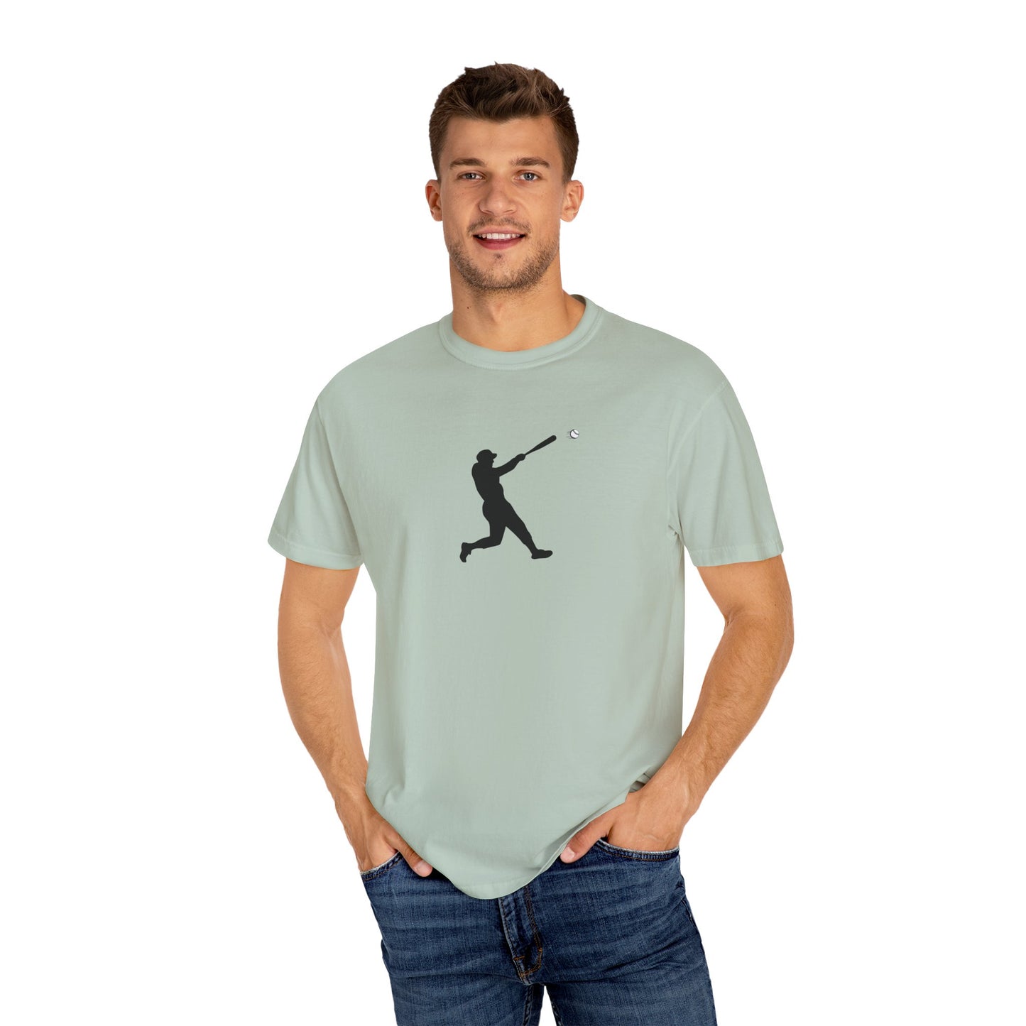 Sporty Garment-Dyed T-Shirt for Baseball Lovers, Casual Tee, Unisex Sports Shirt, Perfect Gift for Athletes, Outdoor Activities
