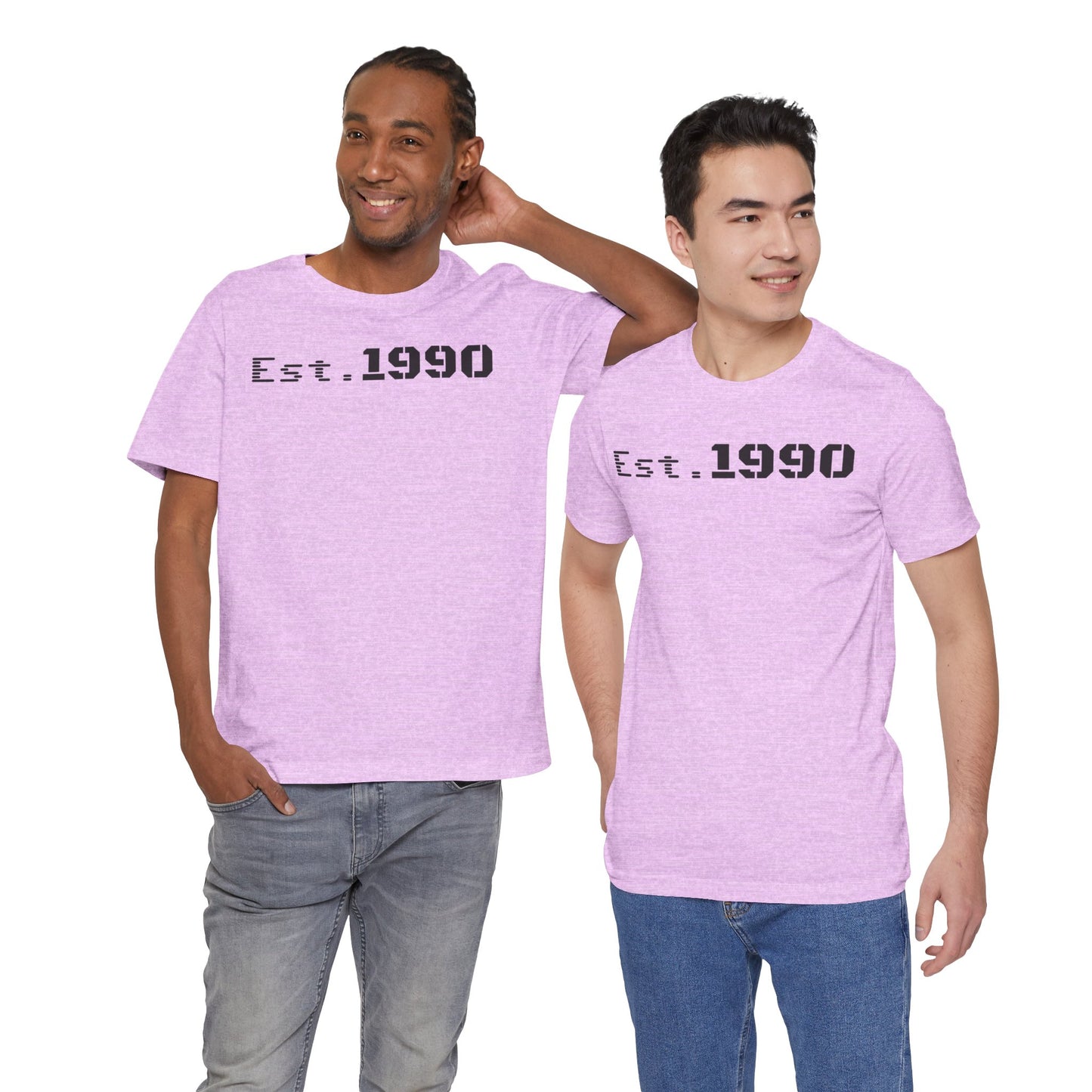 Unisex Est. 1990 Nostalgic Jersey Tee - Perfect Gift, Vintage Style, Retro Fashion, Birthday Celebration, Casual Wear