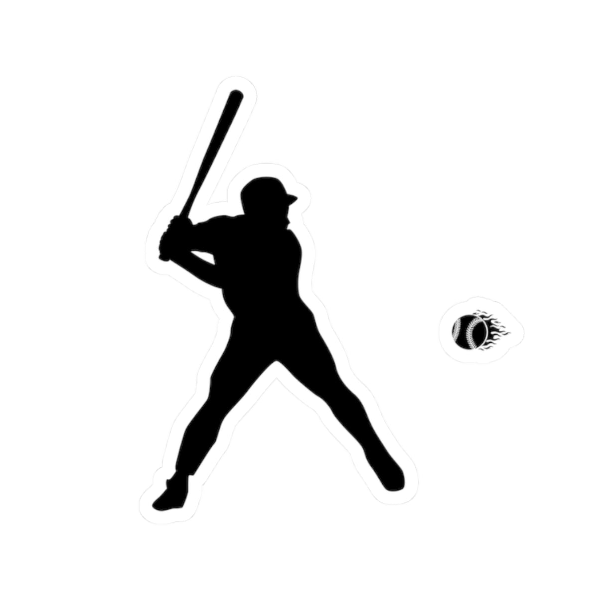 Baseball Kiss-Cut Stickers, Sports Decals, Laptop Stickers, Team Spirit Decor, Fun Gift for Athletes