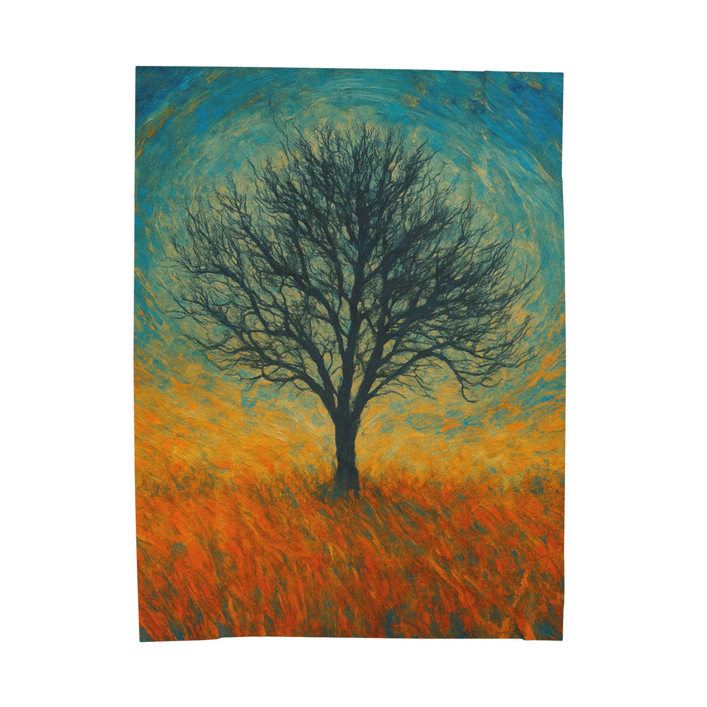 Cozy Velveteen Plush Blanket with Serene Tree Design | Comfortable Home Decor, Gift for Nature Lovers, Cozy Nights, Warmth&Style