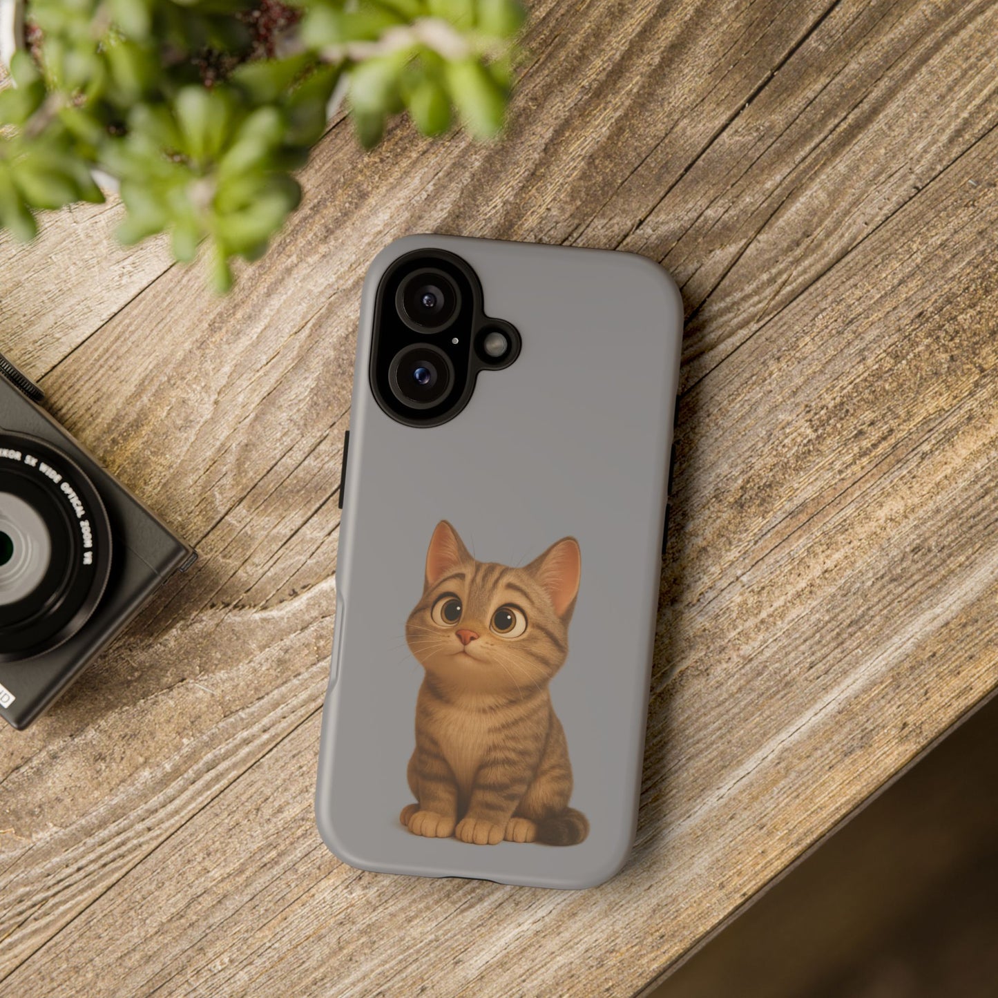 Cute Cat Phone Case, Kawaii Pet Accessory, Gift for Cat Lovers, Animal Phone Cover for Kids, Unique Kitty Design, Birthdays, Holidays
