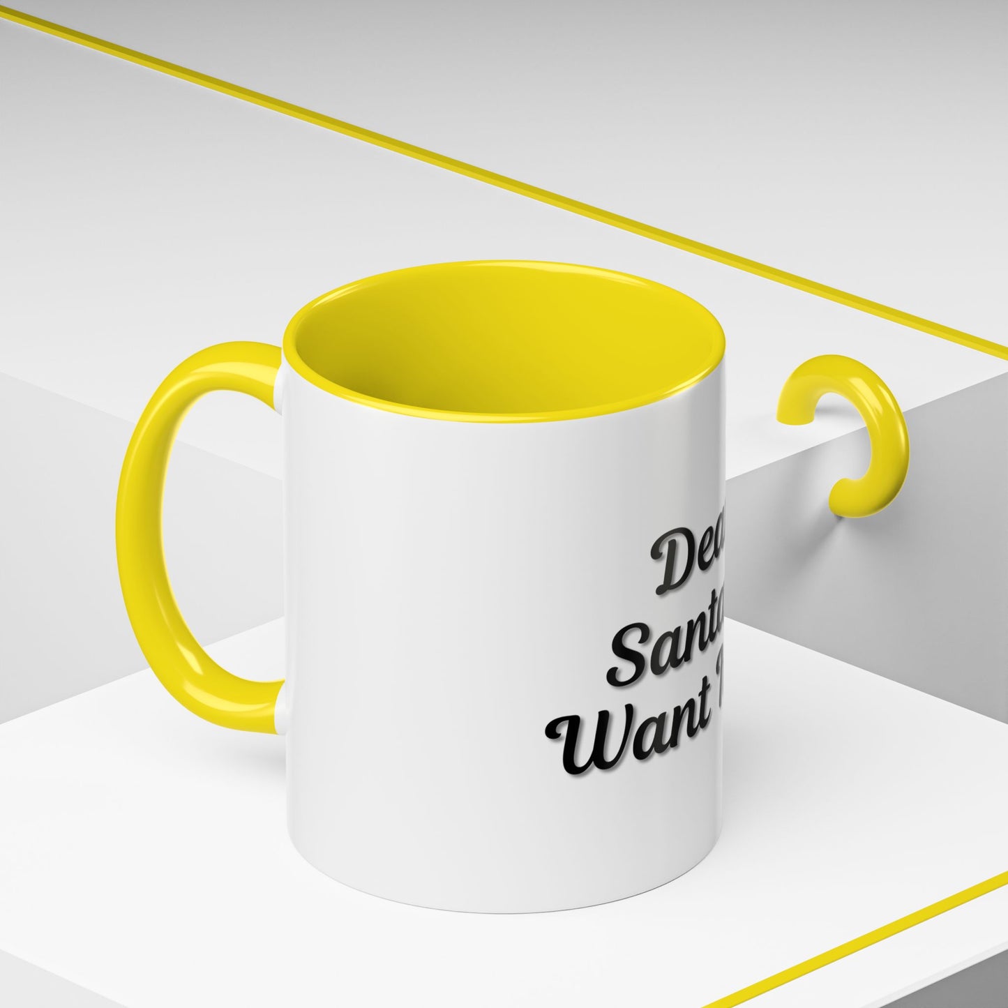 Dear Santa Accent Coffee Mug - Fun Holiday Mug for Christmas Enthusiasts