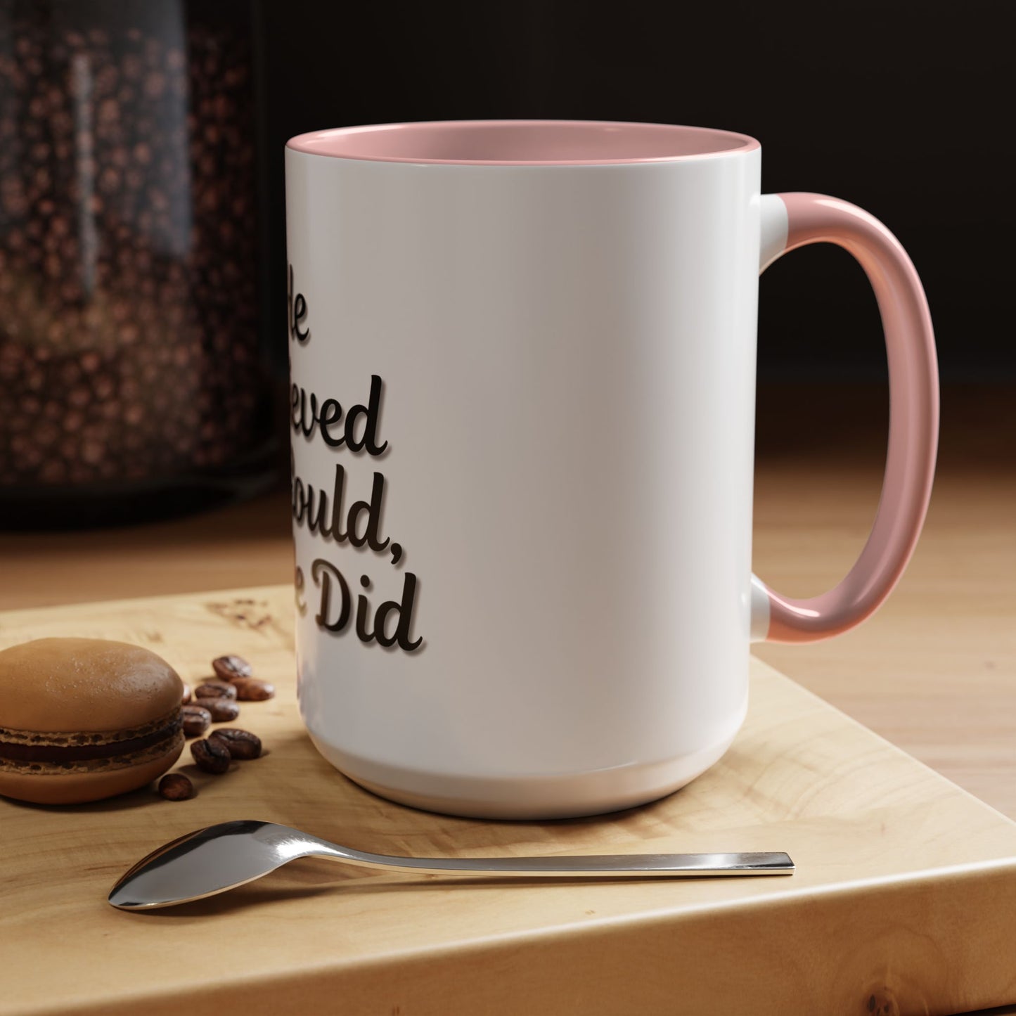Inspirational Accent Coffee Mug - 'He Believed He Could, So He Did' - Perfect Gift for Motivational Moments