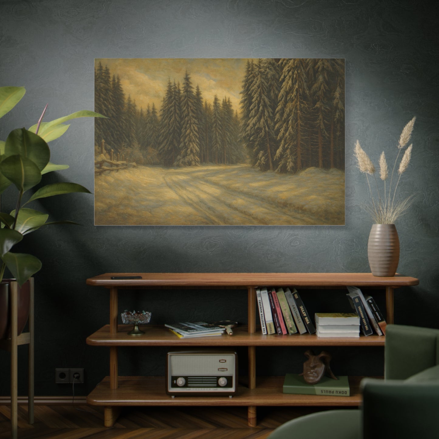 Scenic Forest Canvas Art, Nature Decor for Home, Cozy Wall Art, Perfect Gift for Nature Lovers, Rustic Cabin Decor, Winter Landscape Print