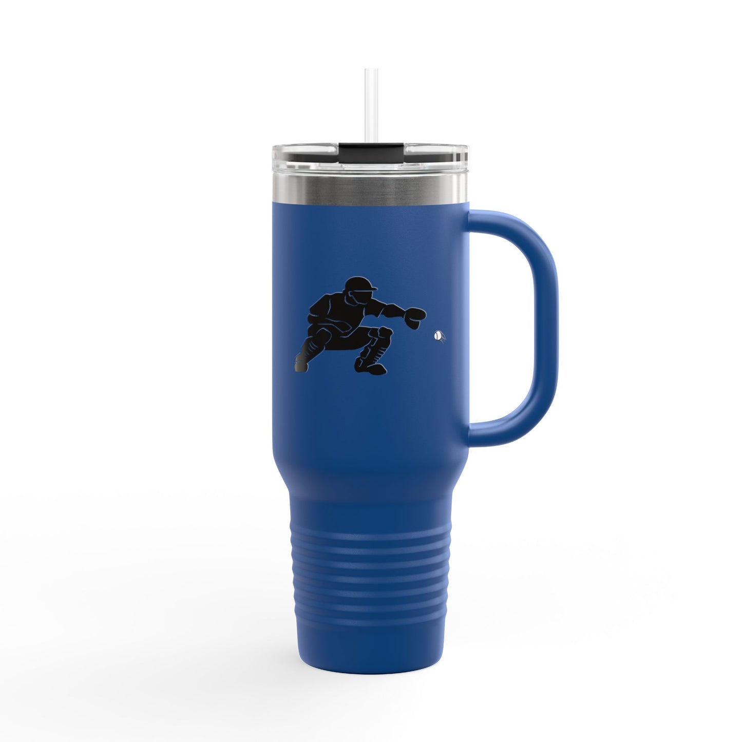 Insulated Travel Mug | Baseball Catcher Themed Travel Tumbler for Active Lifestyles, Coffee Mug, Road Trip Cup, Gym Hydration, Gift for Athletes