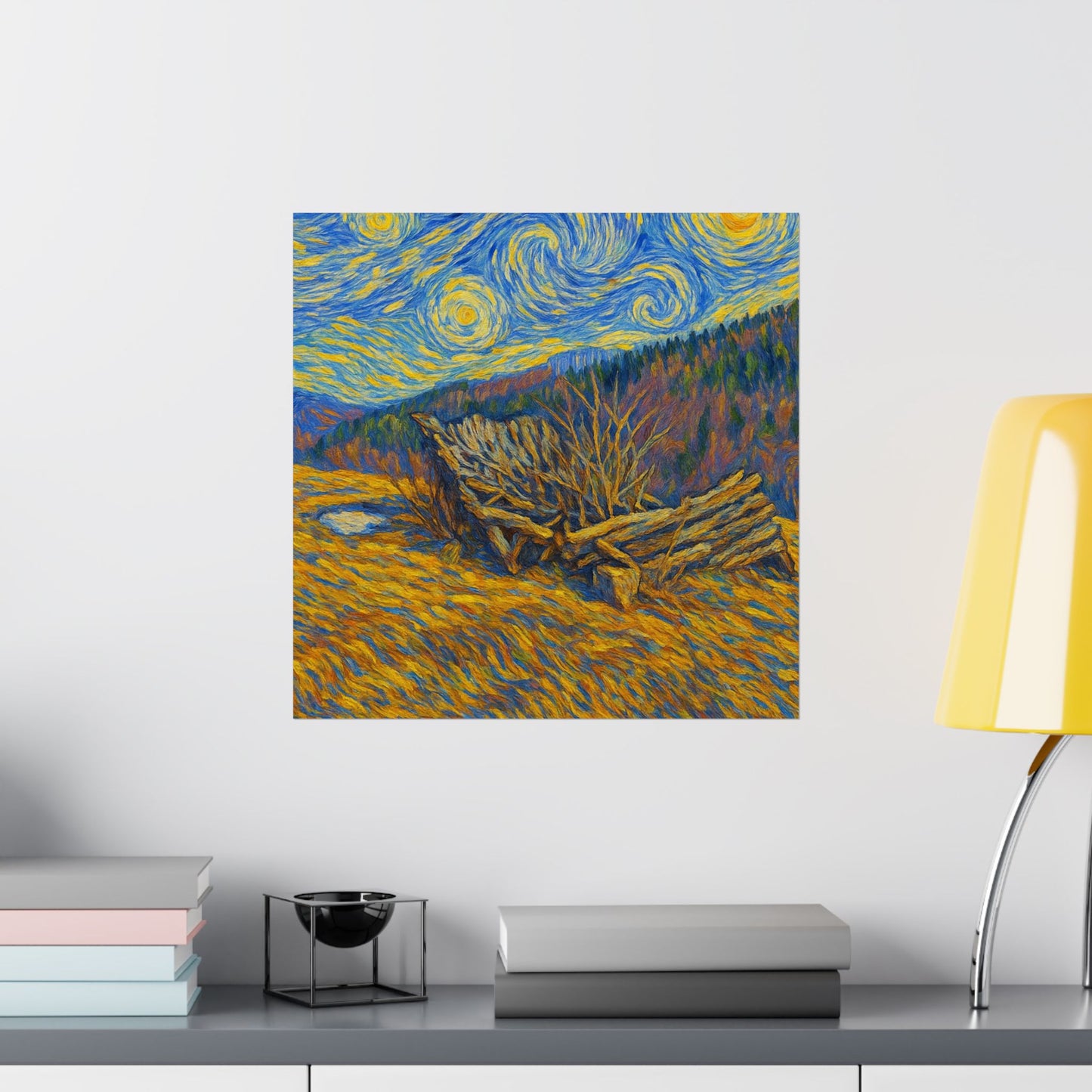 Matte Vertical Posters of Starry Night - Art Print for Home Decor, Wall Art, Gift for Art Lovers, Bacground for Celebrations