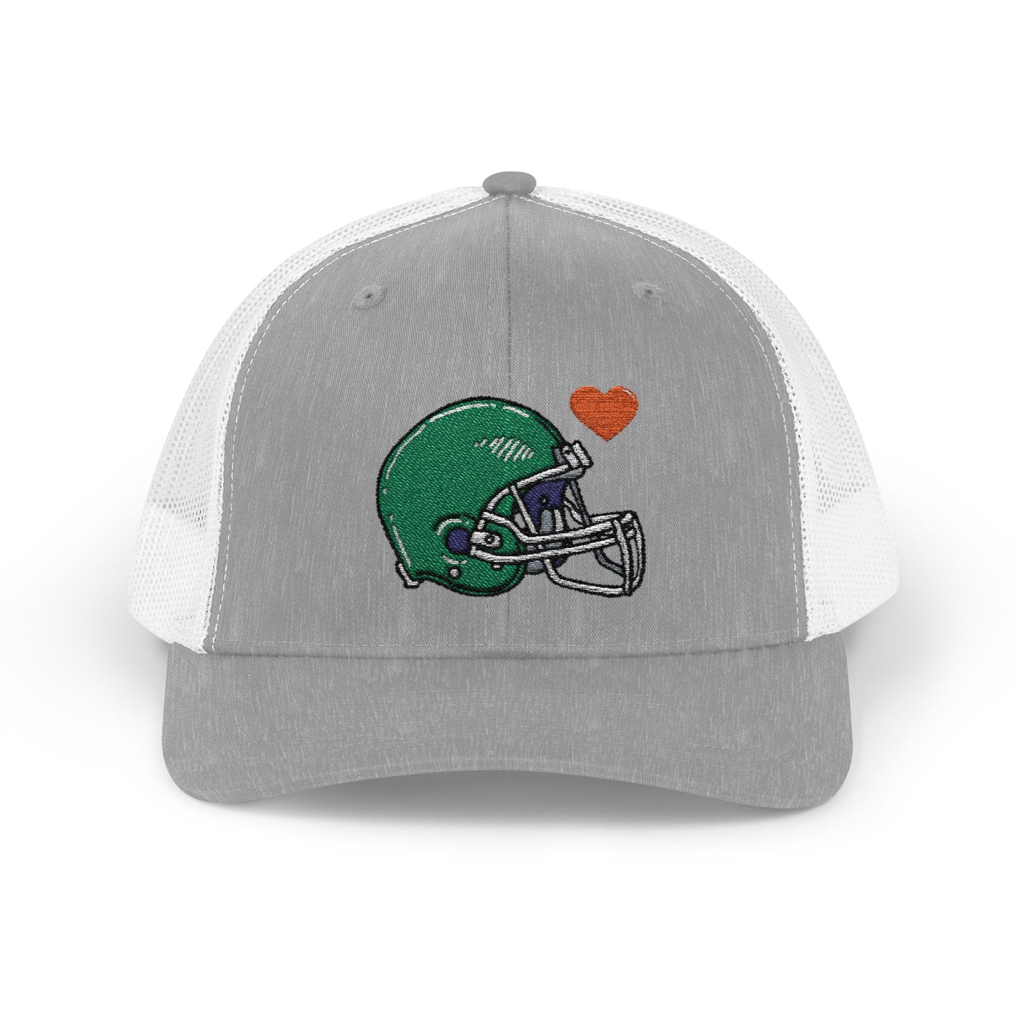 Snapback Trucker Cap with Football Heart Design - Perfect for Sports Fans, Gifts for Gamers, Casual Outings, Tailgating, and Team Spirit