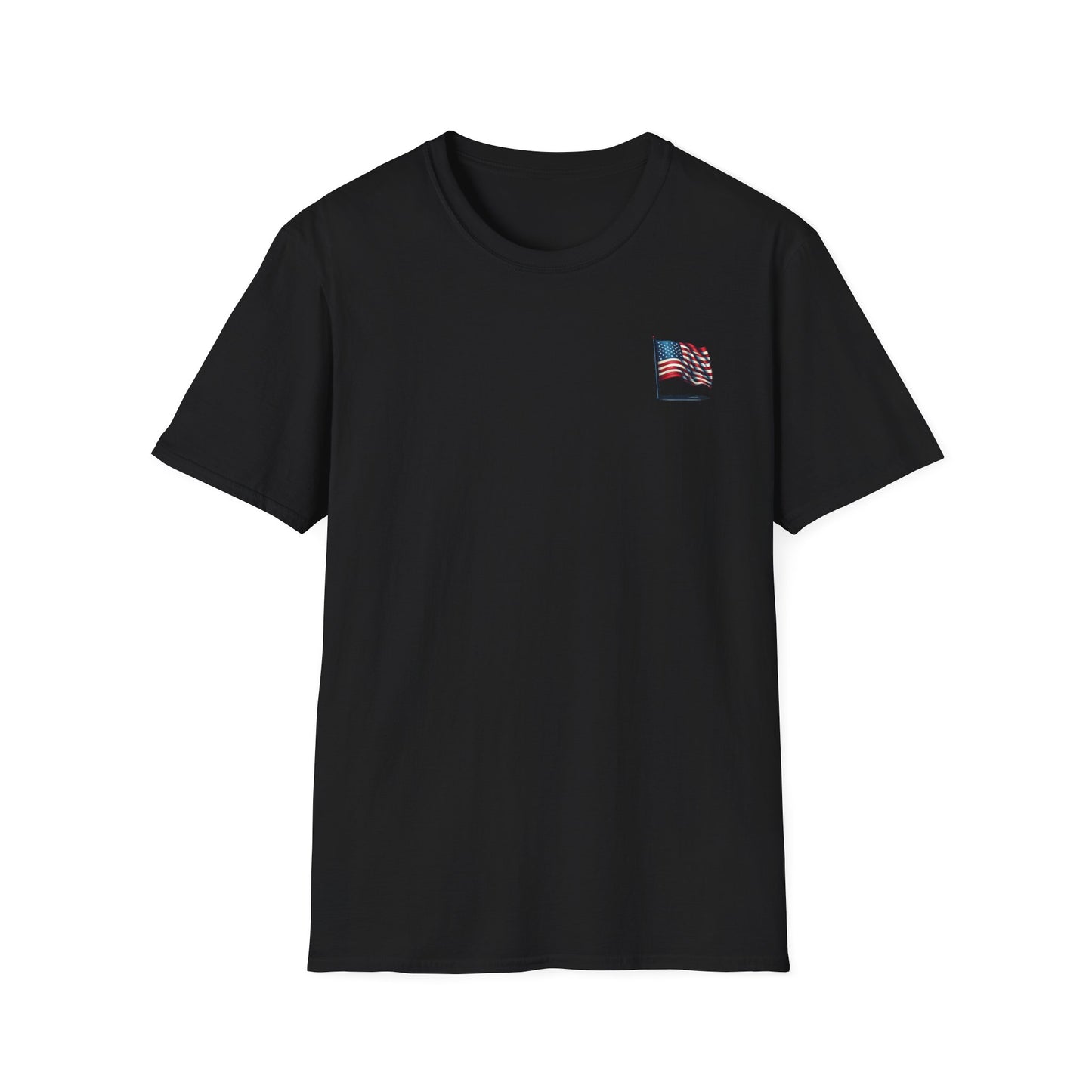Patriotic Unisex Softstyle T-Shirt, American Flag Tee, USA Pride Shirt, Perfect for Independence Day, Casual Wear