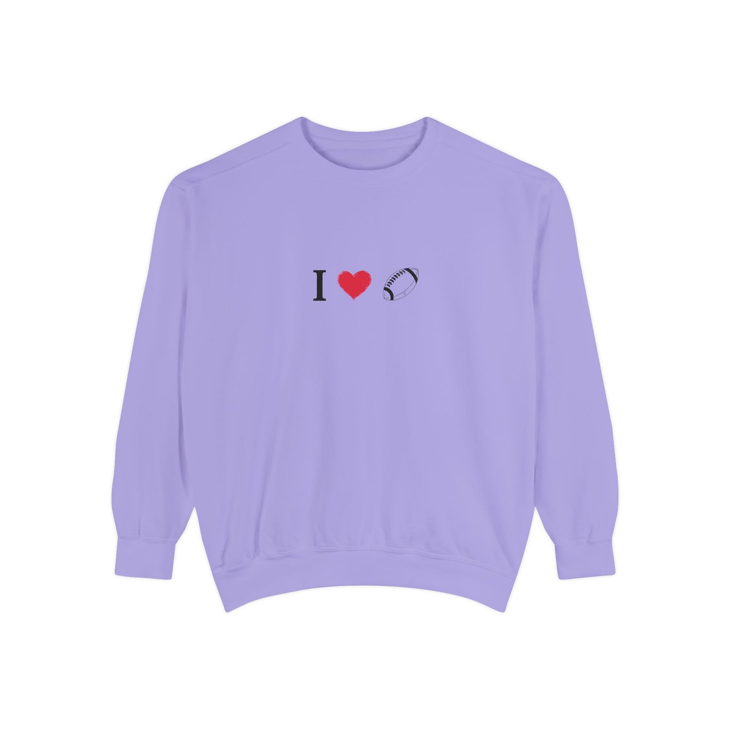 Unisex Sweatshirt, I love Football, Cozy, Perfect for Everyday Wear, Gift Idea for Friends, Couples, and Special Occasions