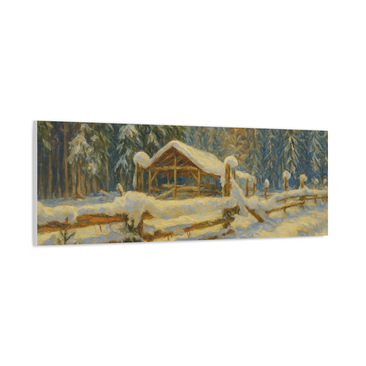 Canvas Wall Art, Winter Landscape Print, Home Decor, Rustic Art, Gift for Nature Lovers, Holiday Decoration