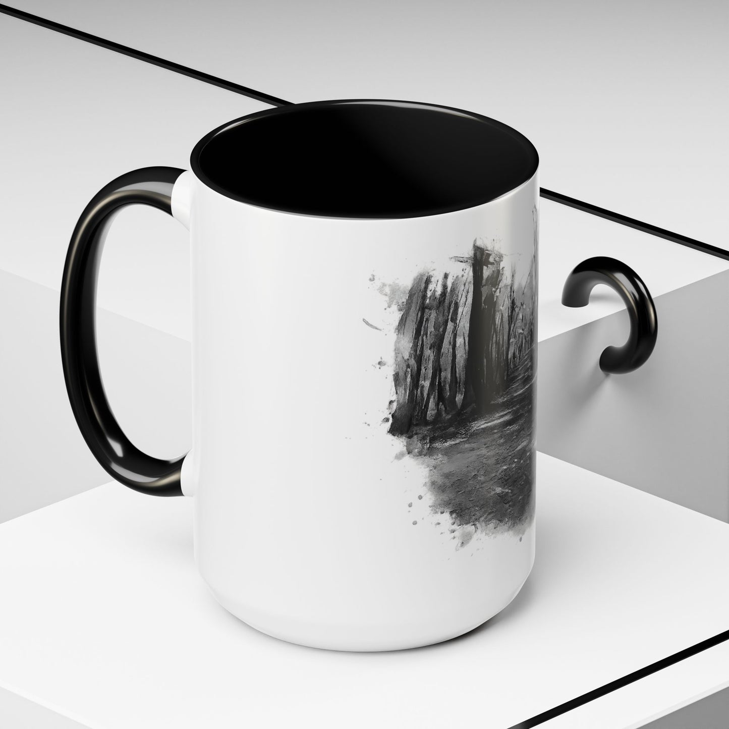 Moody Abstract Forest Coffee Mug | Unique Gift for Nature Lovers, Cozy Home Decor, Perfect for Coffee, Tea, and Hot Chocolate