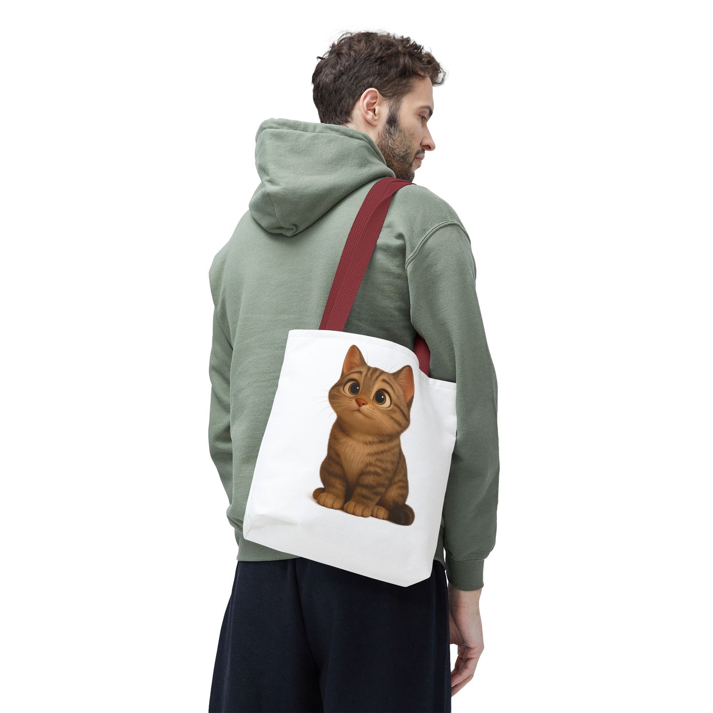 Cute Cat Tote Bag - Perfect for Animal Lovers, Eco-Friendly Carryall, Beach Bag, Shopping Tote, Gift for Cat Owners