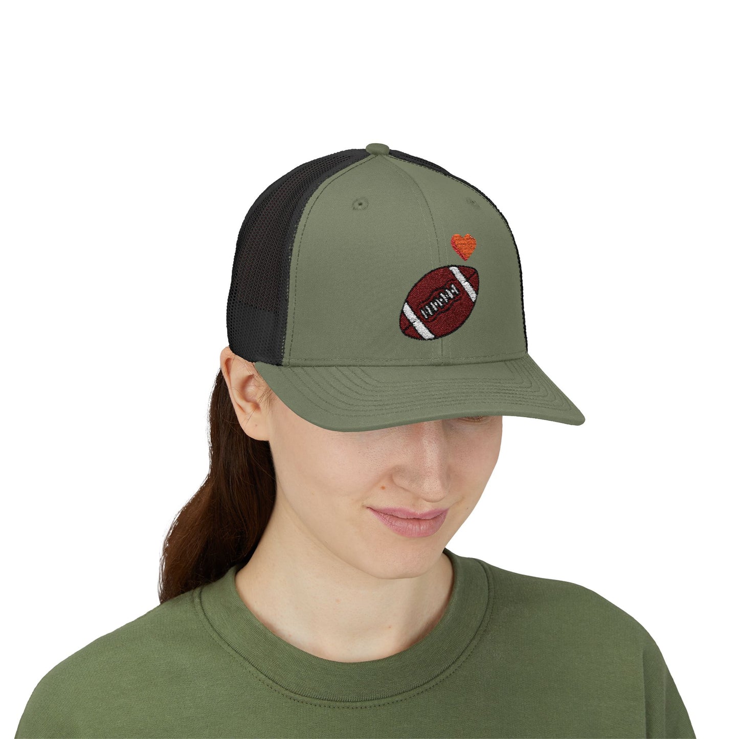 Football Love Snapback Trucker Cap, Sports Hat, Gift for Sports Fans, Casual Wear, Outdoor Activities