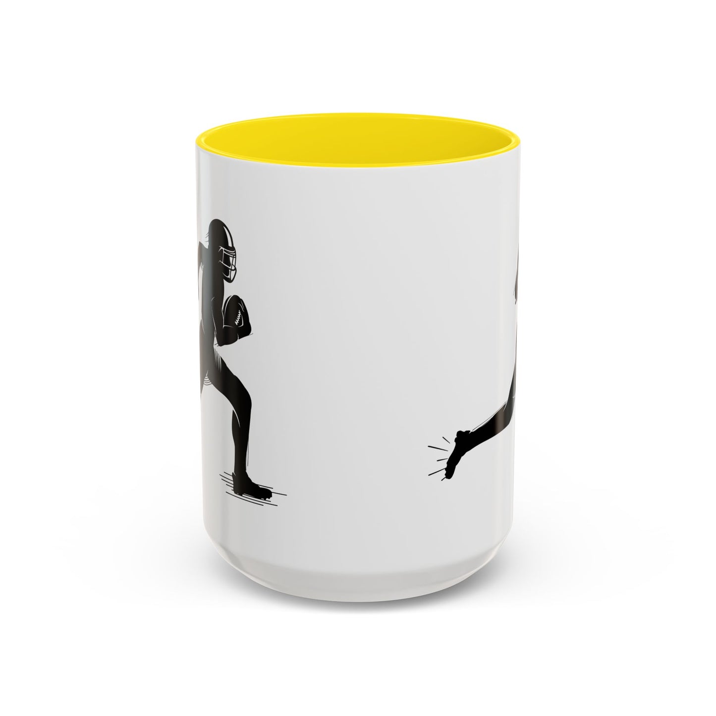 Football Player Themed Accent Coffee Mug, Sports Fan Gift, Unique Mug for Athletes, Coffee Lover, Game Day Essential