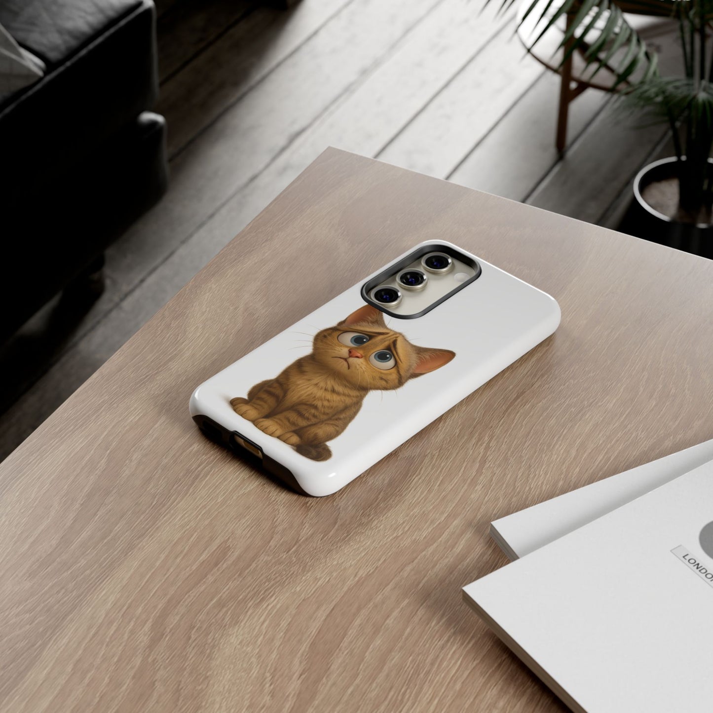 Cute Cat Phone Case, Funny Kitty Case, Animal Lover Gift, Cat Lover Accessory, Unique Cat Design Case, Pet Mom Gift