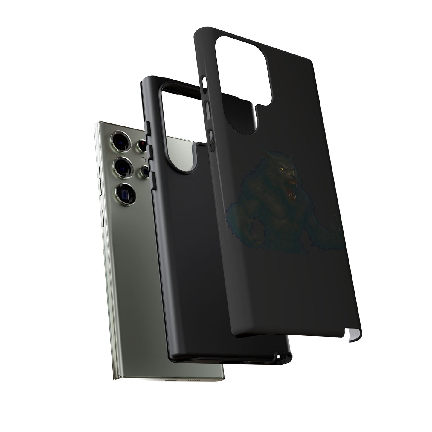 Werewolf Phone Case, Tough Cases, Black Panther Design, Gift for Animal Lovers, Phone Accessories, Fierce Phone Protection