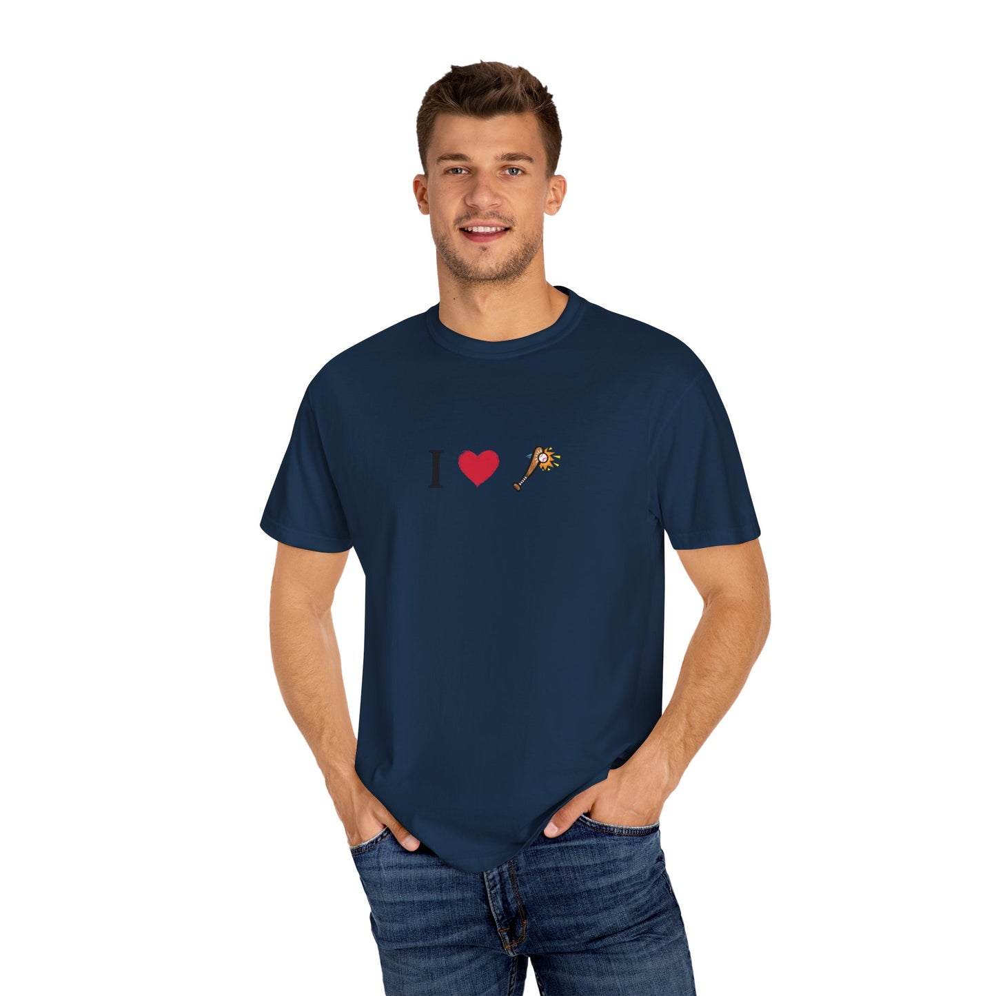 I Love Baseball Unisex Tee, Gift for Couples, Cute Matching T-Shirts, Casual Everyday Wear, Anniversary Present, Love Shirt