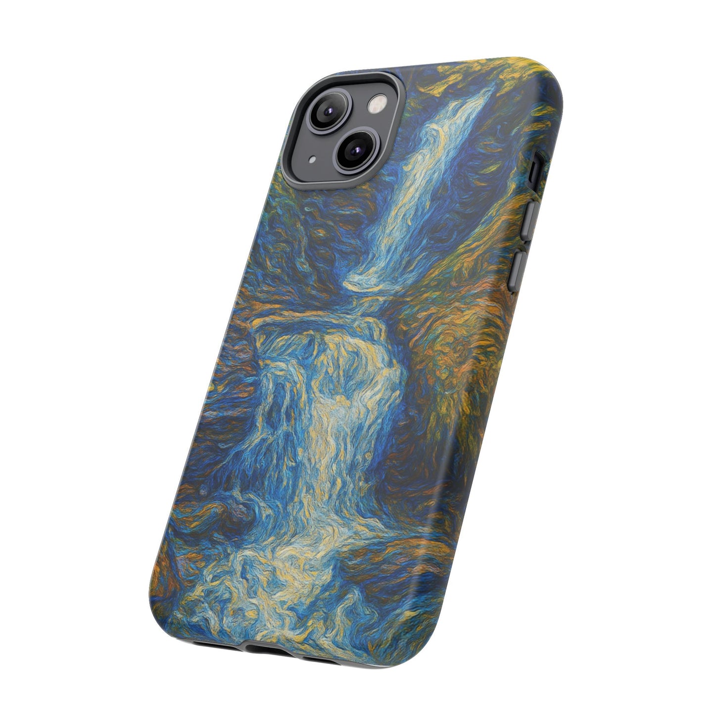Artistic Phone Case - Waterfall Design, Unique Gift, Phone Accessory, Nature Lover, Original Artwork