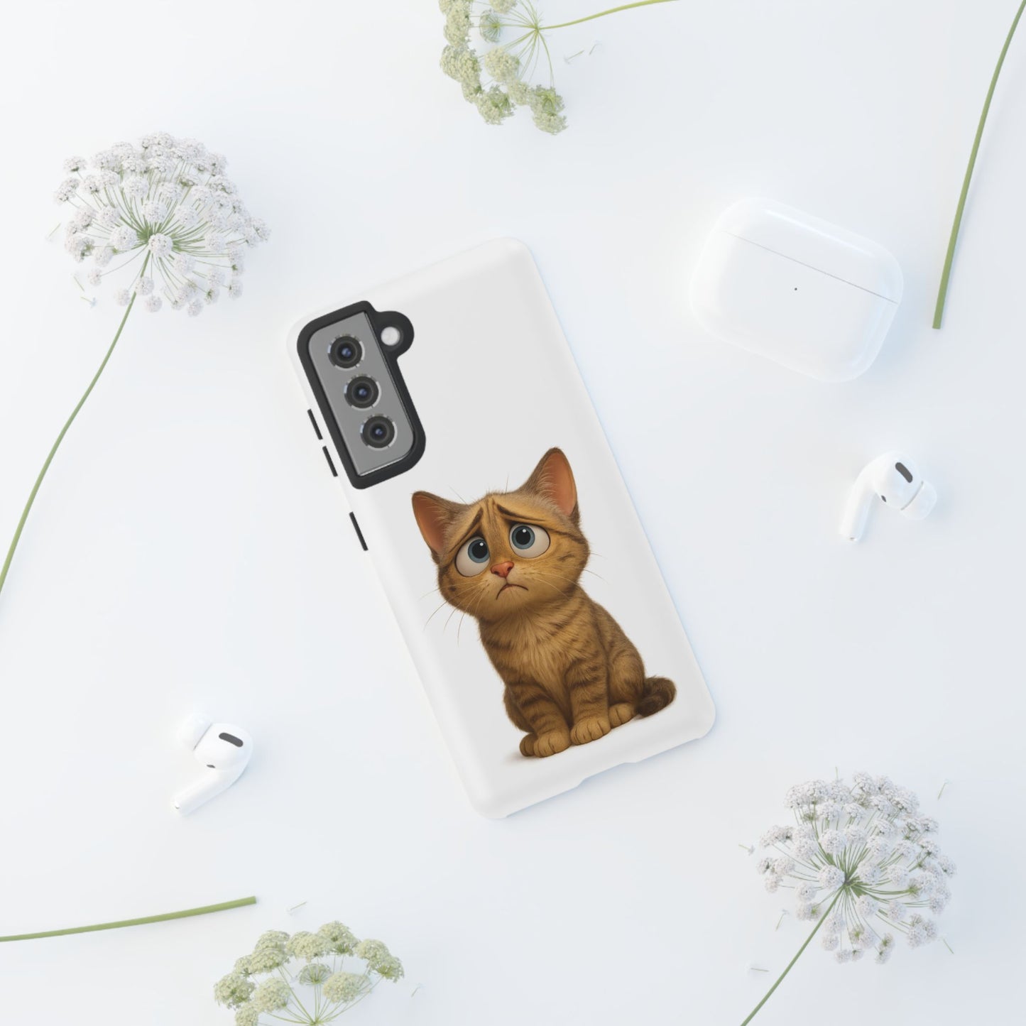 Cute Cat Phone Case, Funny Kitty Case, Animal Lover Gift, Cat Lover Accessory, Unique Cat Design Case, Pet Mom Gift