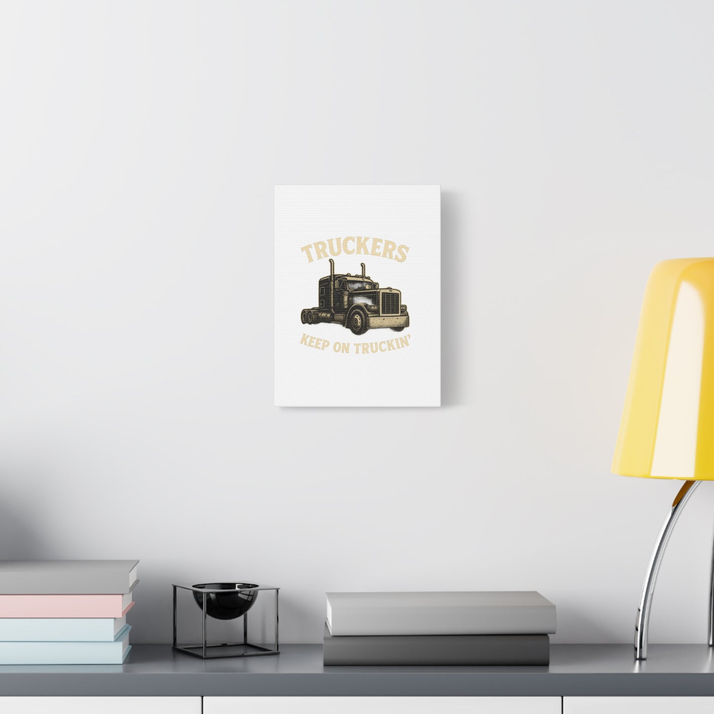 Truckers Canvas Wall Art, Keep on Truckin' Decor, Gift for Drivers, Trucking Artwork, Transportation Gift