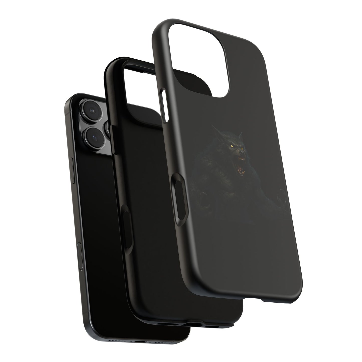 Werewolf Phone Case, Tough Cases, Black Panther Design, Gift for Animal Lovers, Phone Accessories, Fierce Phone Protection