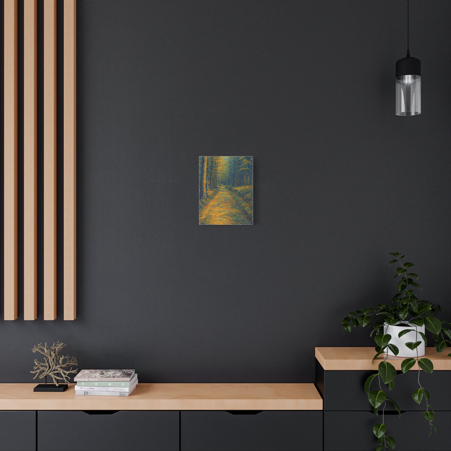 Van Gogh Style Forest Canvas Art | Nature Wall Decor, Home Office Accent, Gift for Nature Lovers, Gallery Wrapped, Living Room Wall Art