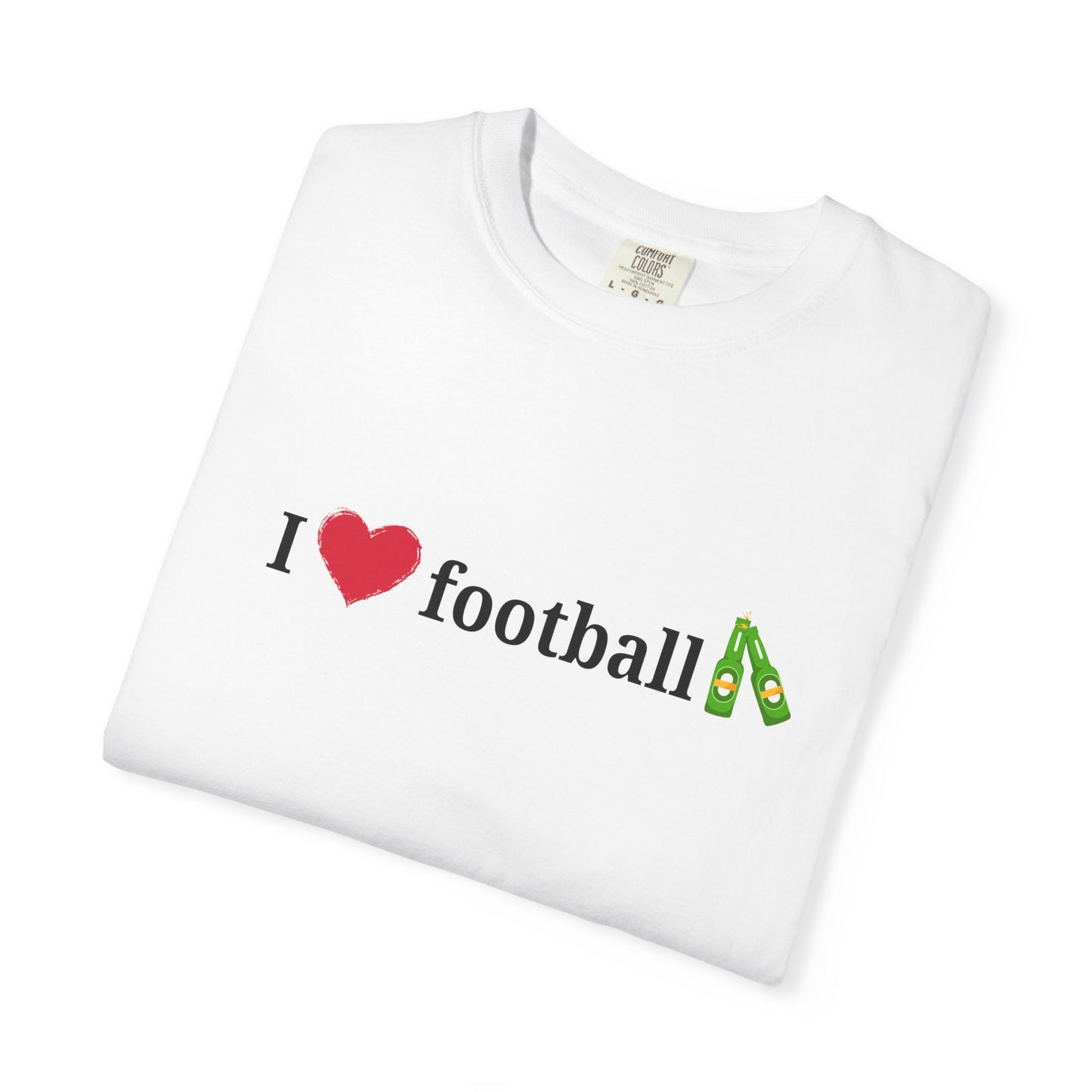 Unisex Football Love Tee - Casual Cotton T-Shirt, Gift for Sports Fans, Comfortable Daily Wear, Perfect for Game Days, Fun Summer Outfits