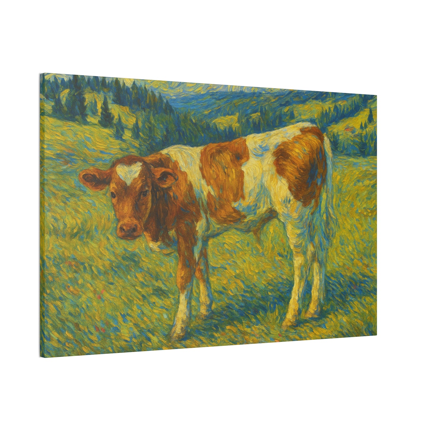 Cow Art Canvas Print, Rustic Farmhouse Decor, Animal Lover Gift, Country Wall Art, Thoughtful Homewarming