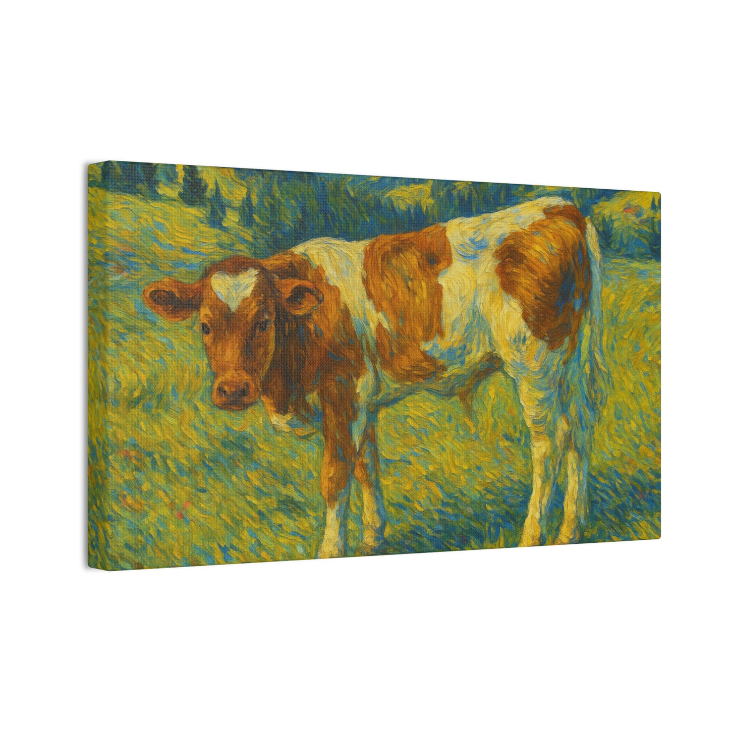 Cow Art Canvas Print, Rustic Farmhouse Decor, Animal Lover Gift, Country Wall Art, Thoughtful Homewarming