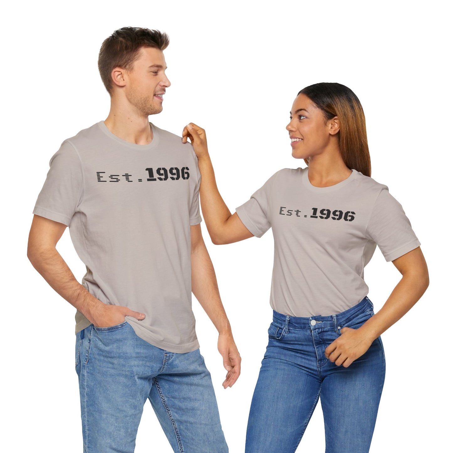 Unisex Jersey Tee - 'Est. 1996' Graphic Shirt, Birthday Gift, Casual Wear, Vintage Style, Retro Fashion, Gift for Him/Her