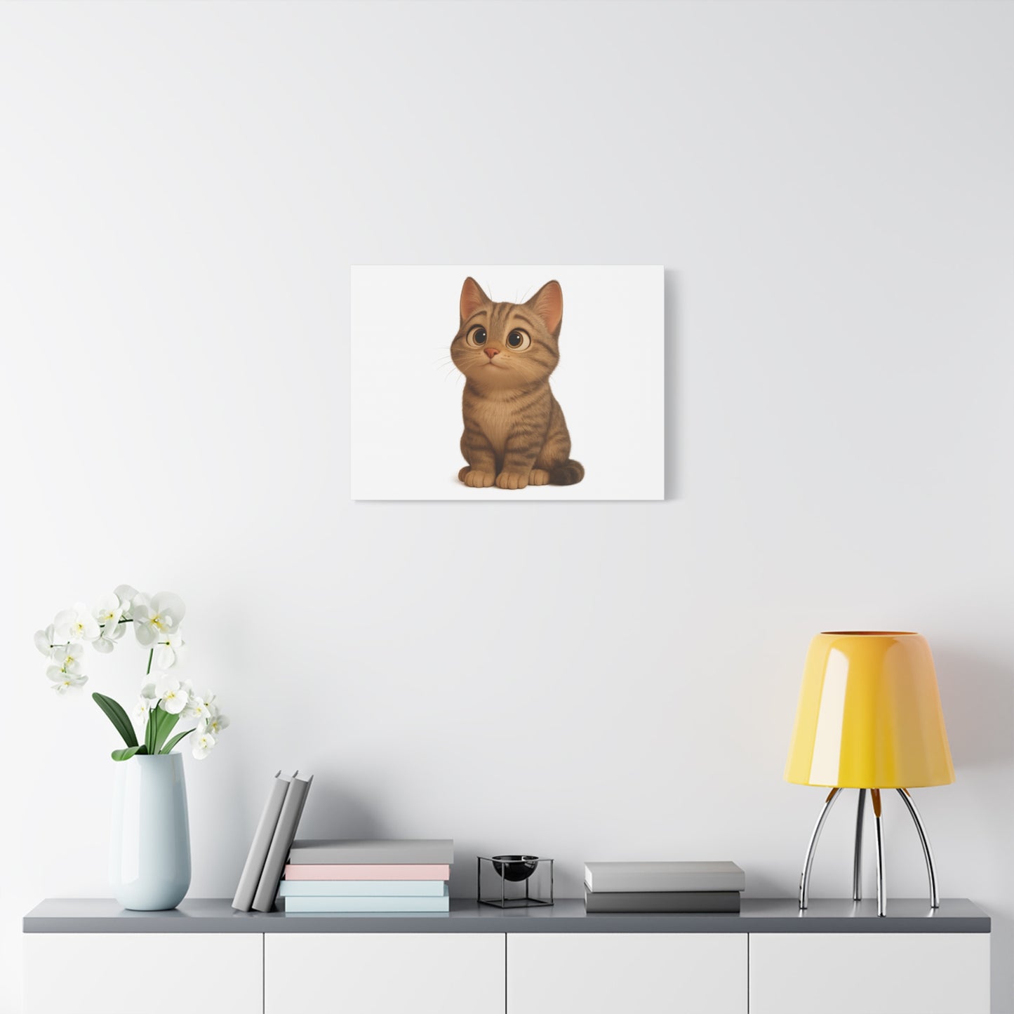 Adorable Cat Canvas Art, Cute Cat Wall Decor, Pet Lover Gift, Nursery Wall Art, Animal Print, Modern Home Decor