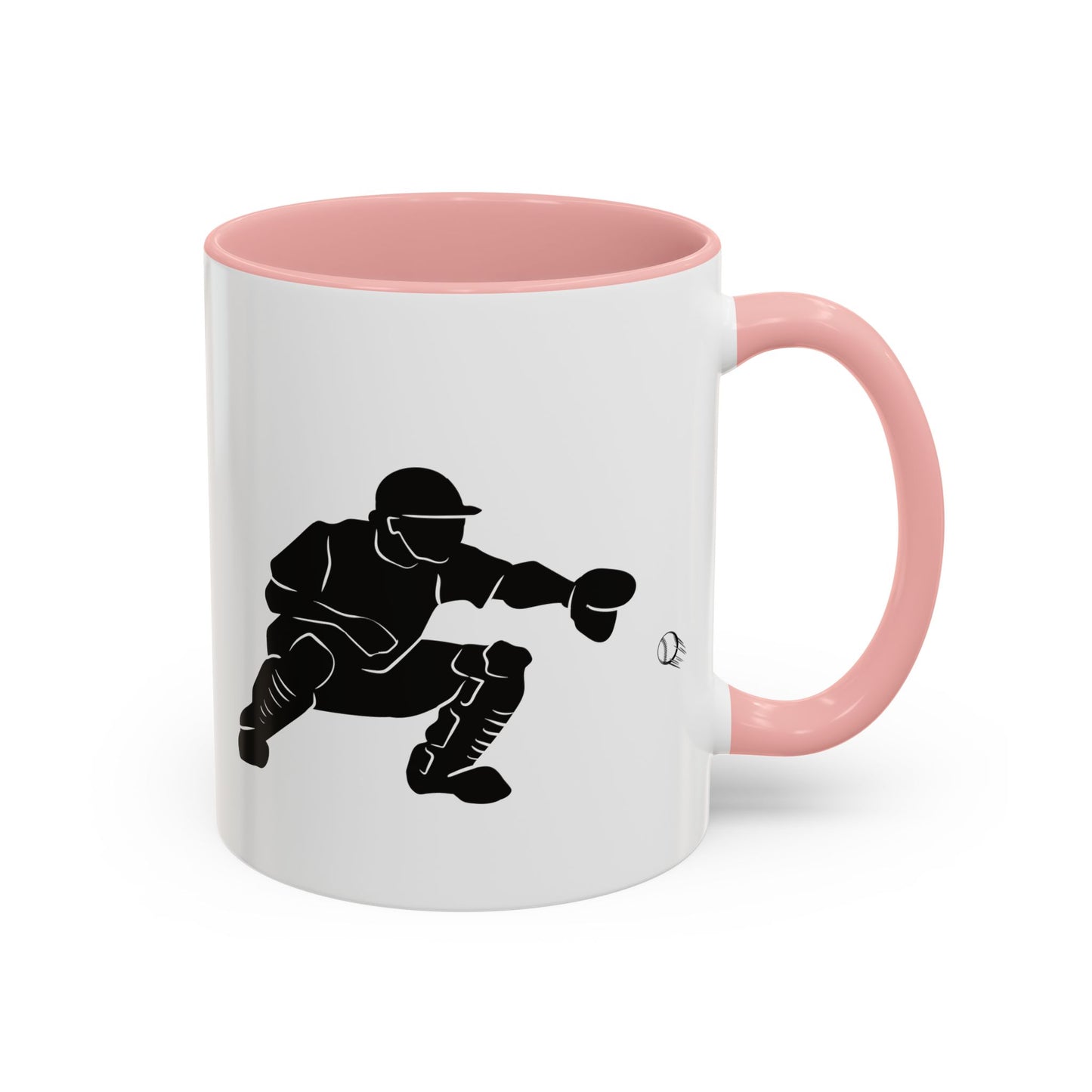 Baseball Catcher Coffee Mug, Sports Gift for Coaches, Black Accent Mug for Fans, Perfect for Birthdays & Celebrations, Unique Cup