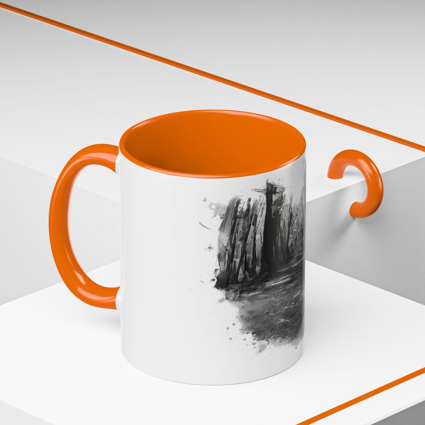 Moody Abstract Forest Coffee Mug | Unique Gift for Nature Lovers, Cozy Home Decor, Perfect for Coffee, Tea, and Hot Chocolate