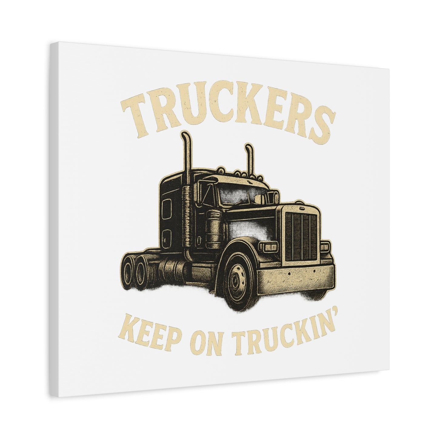 Truckers Canvas Wall Art, Keep on Truckin' Decor, Gift for Drivers, Trucking Artwork, Transportation Gift