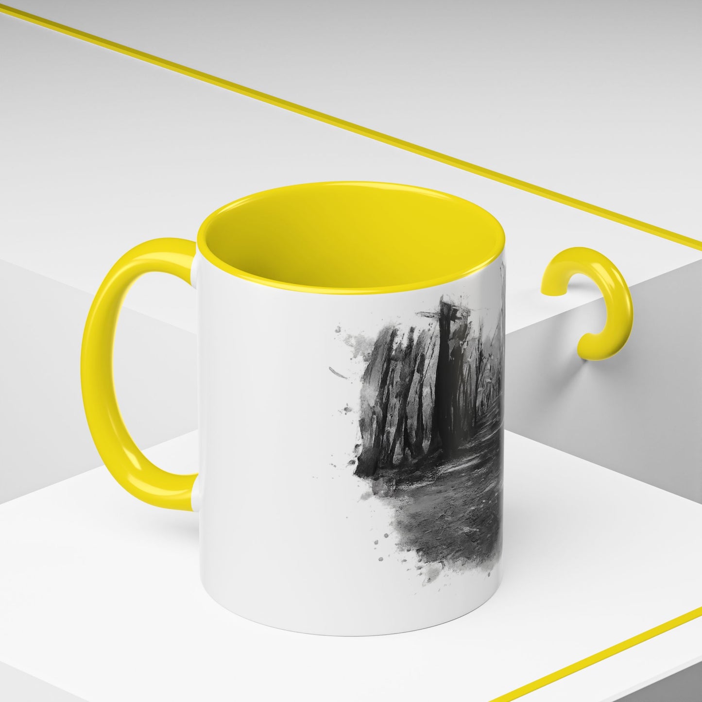 Moody Abstract Forest Coffee Mug | Unique Gift for Nature Lovers, Cozy Home Decor, Perfect for Coffee, Tea, and Hot Chocolate