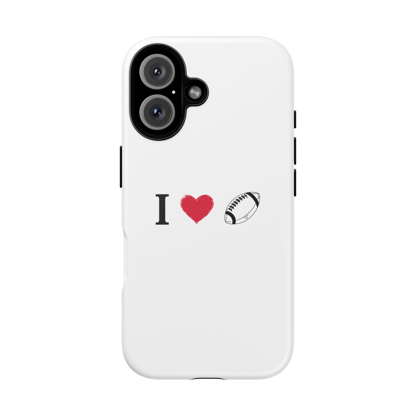 Football Love Phone Case - Tough Cases, Unique Sports Lover Gift, Personalized Cellphone Cover, Birthday Present, Sports Equipment