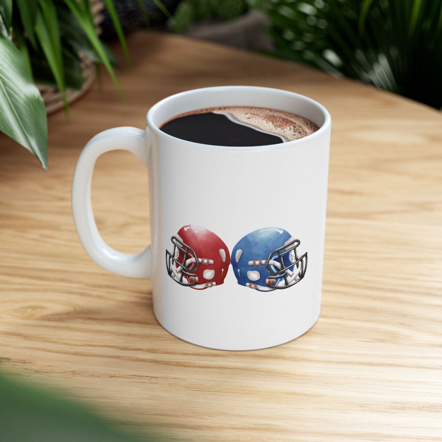 Football Fan Ceramic Mug | 11oz, 15oz | Perfect for Game Day, Sports Enthusiasts, Gifts, Tailgating, Team Celebration