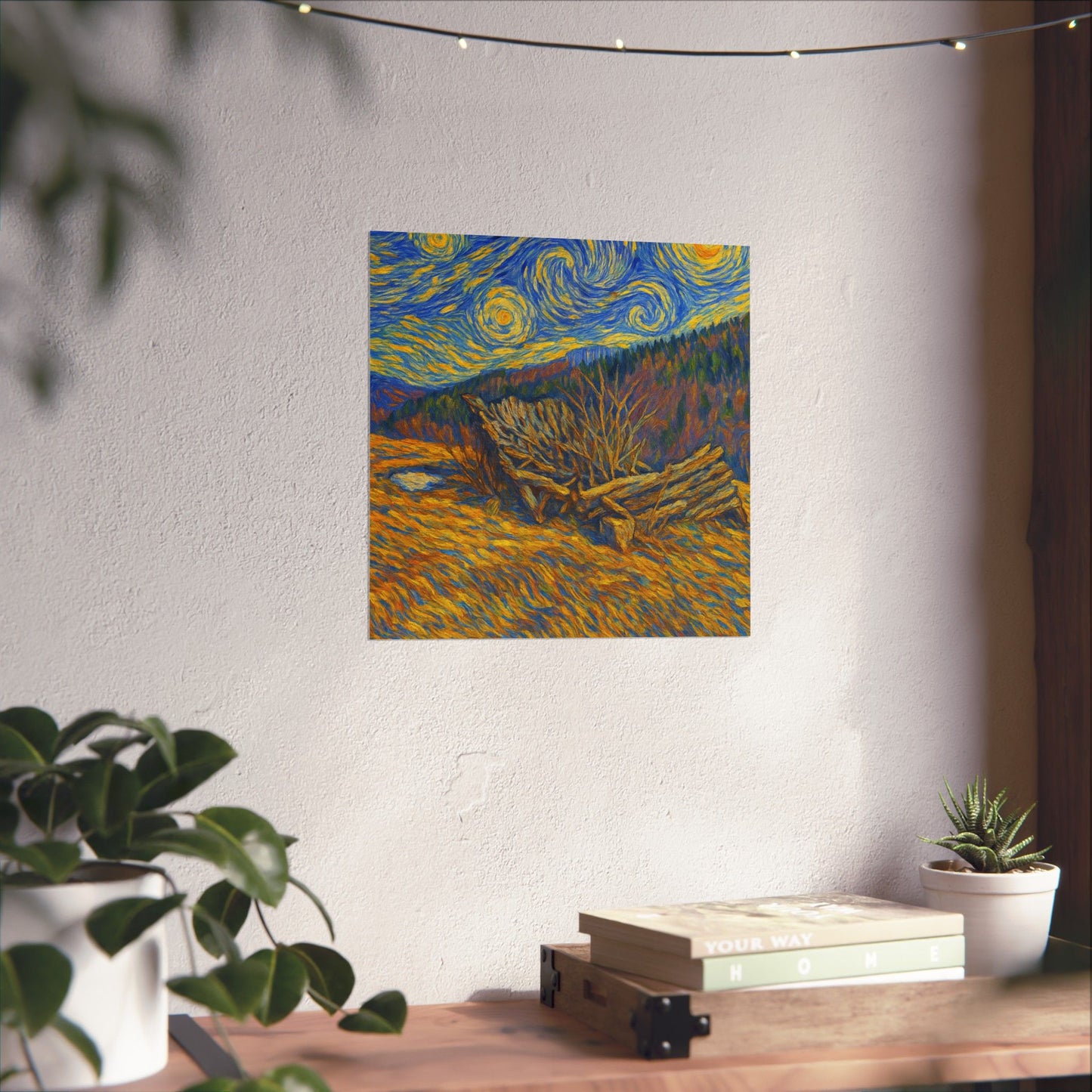Matte Vertical Posters of Starry Night - Art Print for Home Decor, Wall Art, Gift for Art Lovers, Bacground for Celebrations