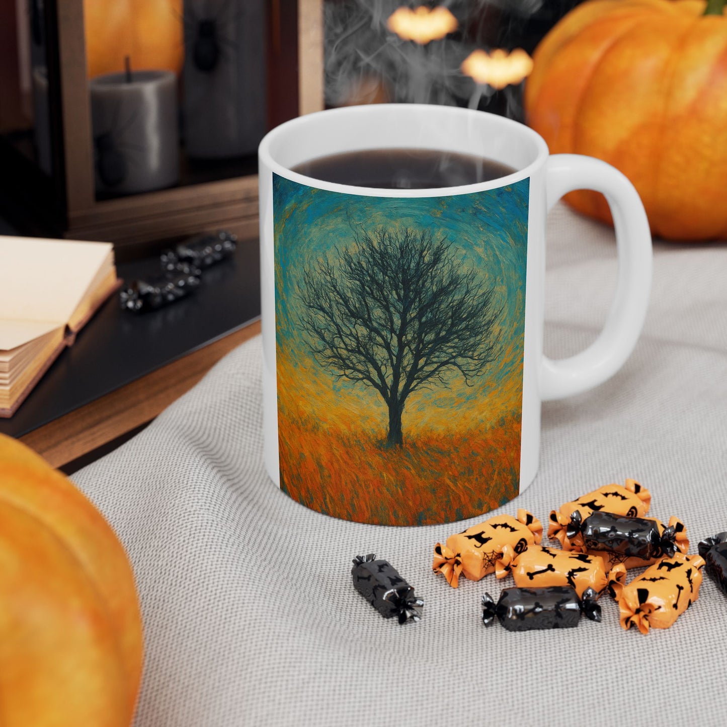 Vibrant Ceramic Mug - Sunset Mountain Design, Coffee Cup, Gift for Nature Lovers, Home Decor, Tea Mug, Unique Art Mug