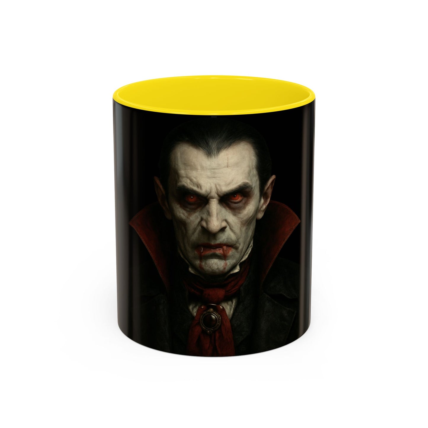 Gothic Dracula Vampire Accent Coffee Mug | Spooky Halloween Gift, Unique Home Decor, Collector's Mug, Coffee Lover's Gift