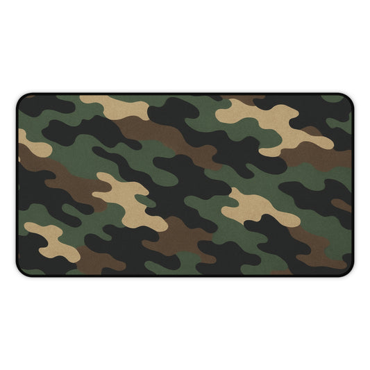 Camouflage Desk Mat - Stylish Workspace Decor, Gamer Mouse Pad, Home Office Accessory, Military Theme, Durable and Functional
