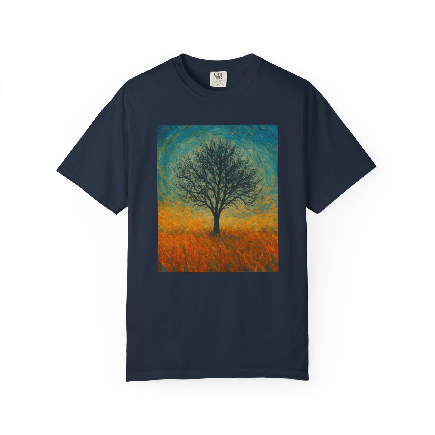 Nature-Themed Unisex Garment-Dyed T-Shirt - Tree Design, Bohemian Tee, Nature Lover Gift, Eco-Friendly Fashion, Casual Wear