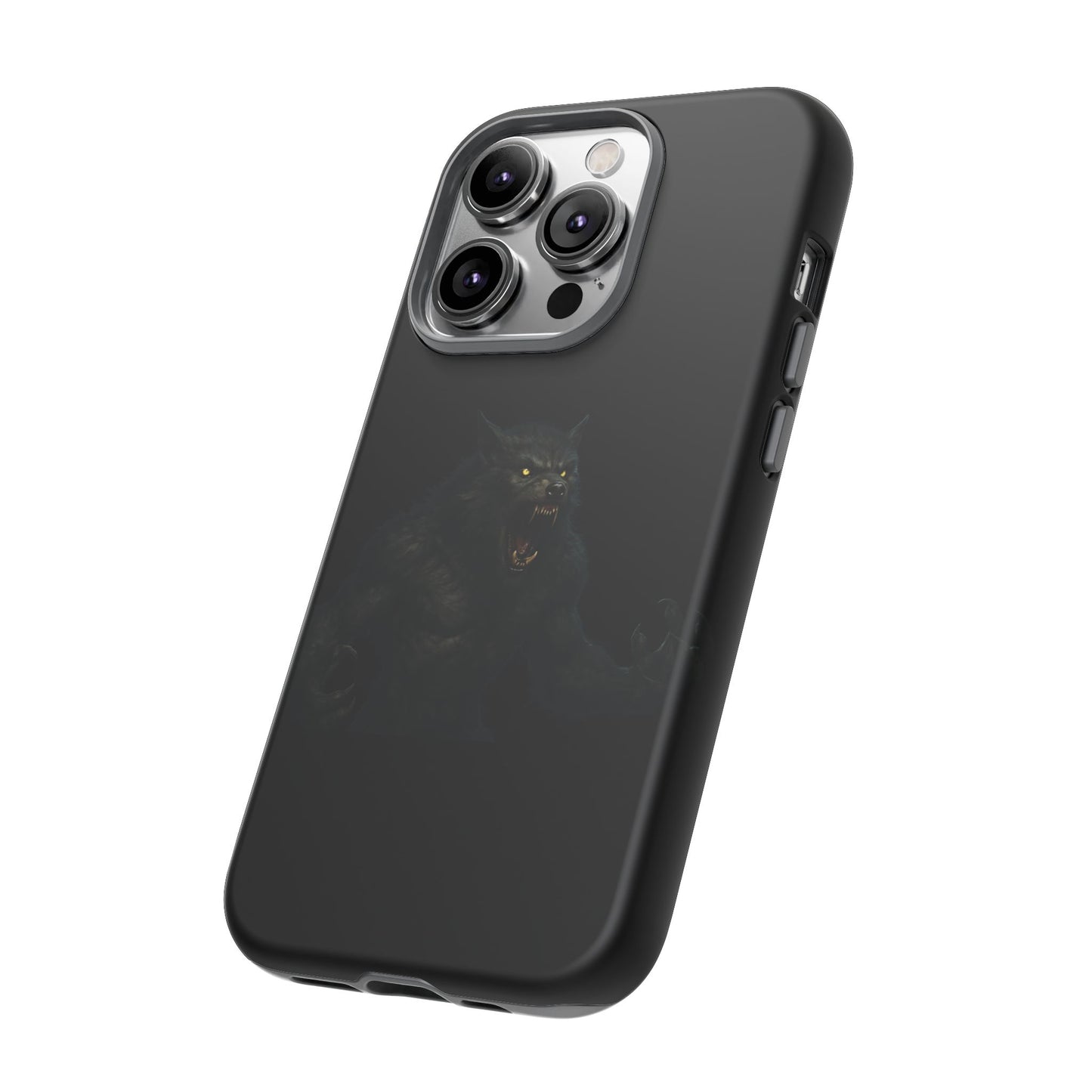 Werewolf Phone Case, Tough Cases, Black Panther Design, Gift for Animal Lovers, Phone Accessories, Fierce Phone Protection