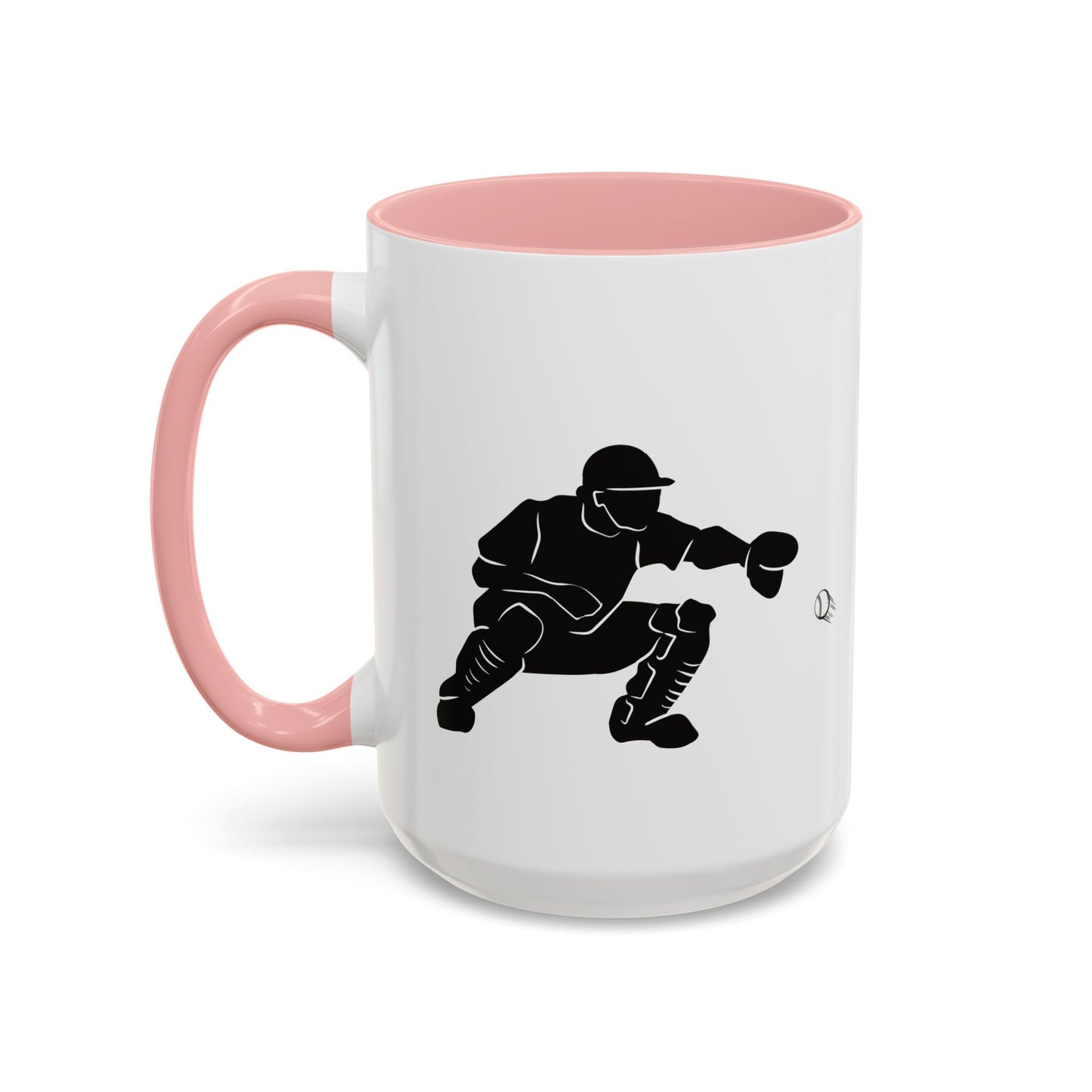 Baseball Catcher Coffee Mug, Sports Gift for Coaches, Black Accent Mug for Fans, Perfect for Birthdays & Celebrations, Unique Cup