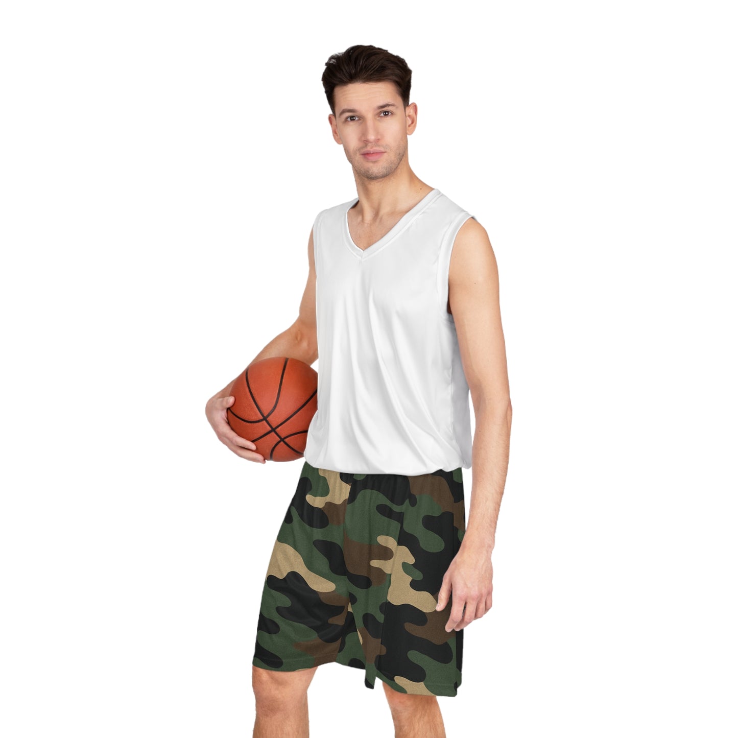 Camo Basketball Shorts, Trendy Athletic Wear, Summer Sports Gear, Gift for Gym Lovers, Stylish Workout Shorts