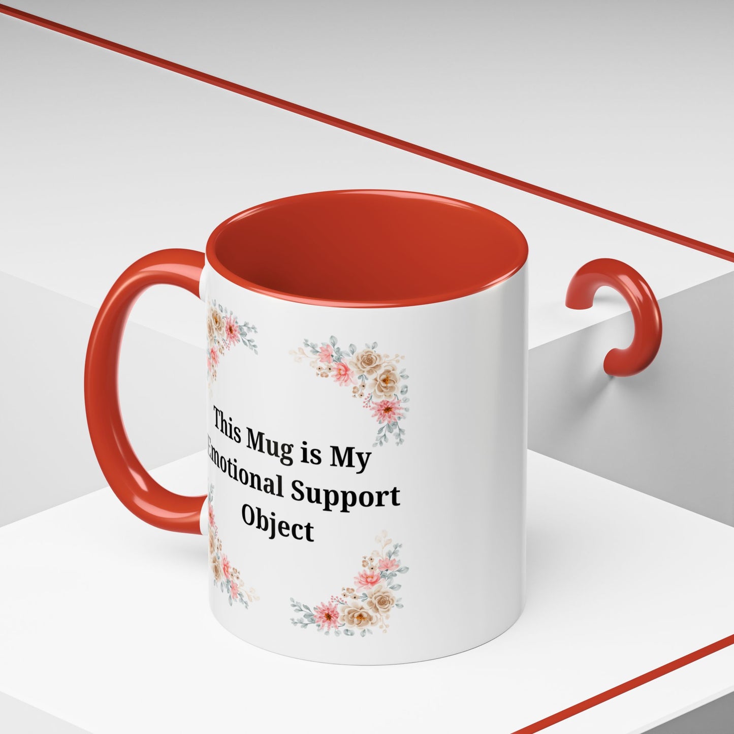Floral Emotional Support Coffee Mug - Perfect Gift for Self-Care