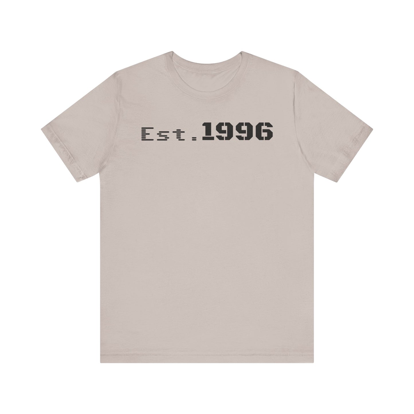 Unisex Jersey Tee - 'Est. 1996' Graphic Shirt, Birthday Gift, Casual Wear, Vintage Style, Retro Fashion, Gift for Him/Her